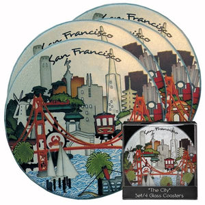 THE CITY GLASS COASTERS